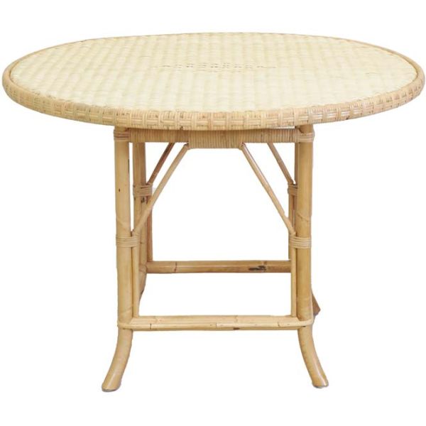 Table ronde en rotin naturel - AUB-6398