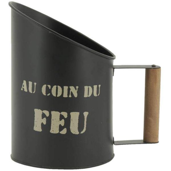 Tabouret et seau à pellets avec pelle Au coin du feu - AUB-6870