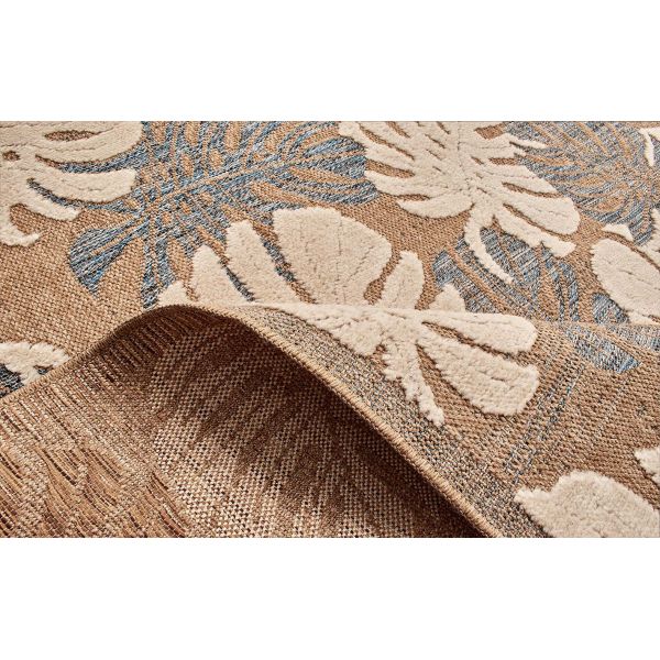 Tapis intérieur extérieur aspect jute Tijuana 9062 bleu - NAZ-0713