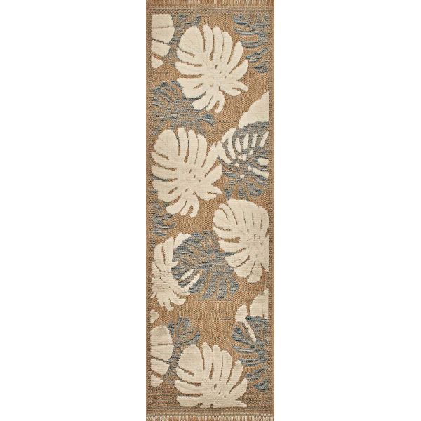 Tapis intérieur extérieur aspect jute Tijuana 9062 bleu - 99,90