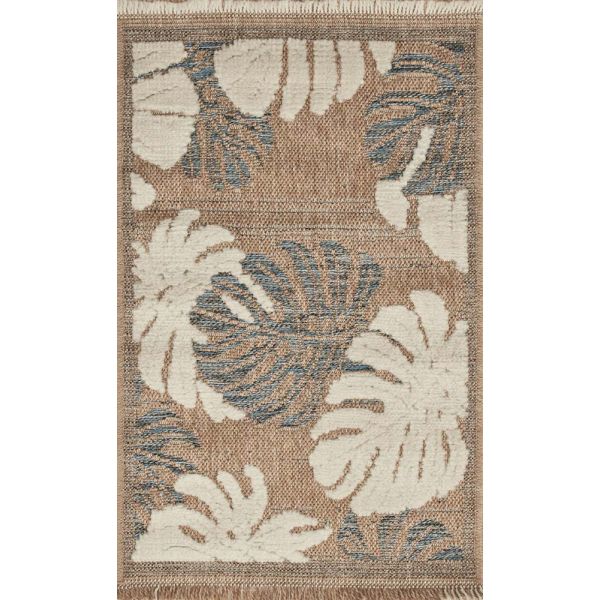 Tapis intérieur extérieur aspect jute Tijuana 9062 bleu - 5