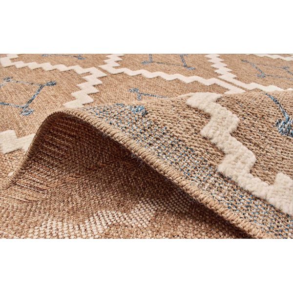 Tapis intérieur extérieur aspect jute bleu Tijuana 9041 - 5