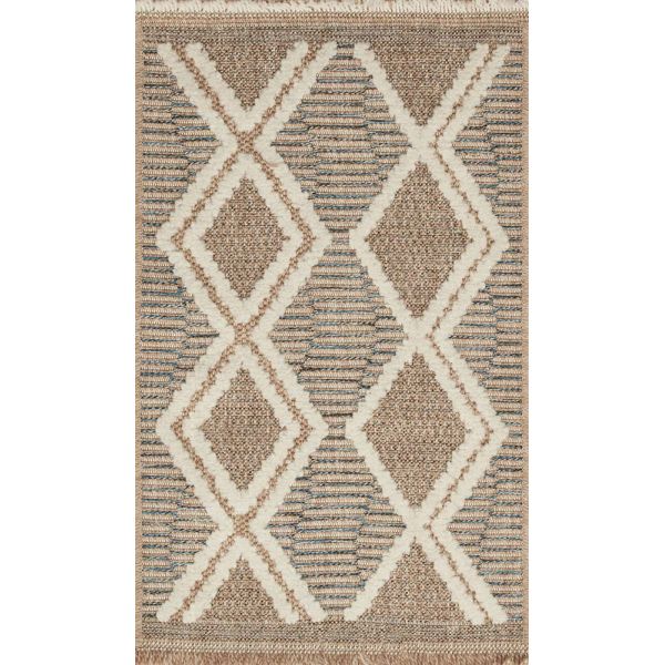 Tapis intérieur extérieur aspect jute bleu Tijuana 9048 - NAZ-0760