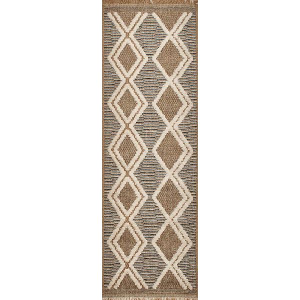 Tapis intérieur extérieur aspect jute bleu Tijuana 9048 - 69,90