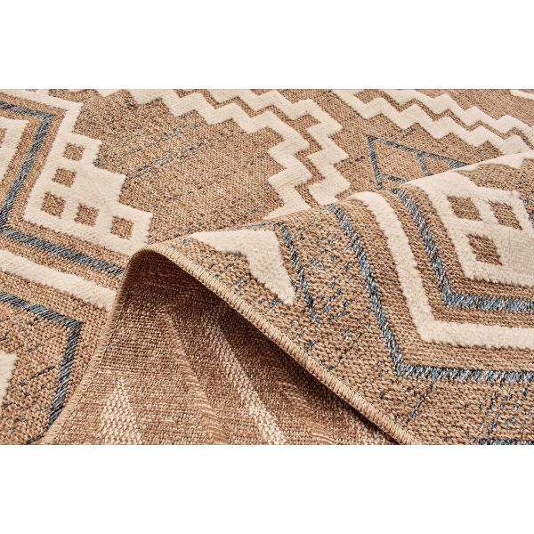 Tapis intérieur extérieur aspect jute bleu Tulum 9054 - NAZ-0365