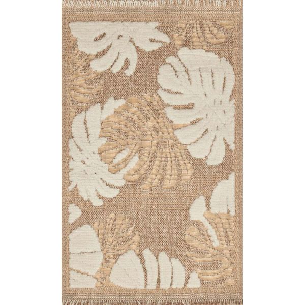 Tapis intérieur extérieur aspect jute jaune Tijuana 9062 - NAZ-0724