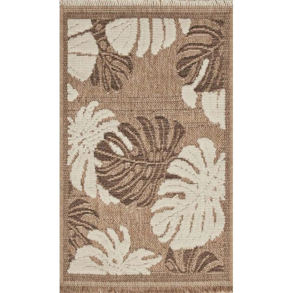 Tapis intérieur extérieur aspect jute marron Tijuana 9062 - NAZ-0719