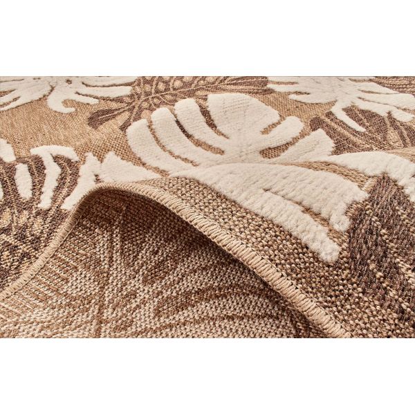 Tapis intérieur extérieur aspect jute marron Tijuana 9062 - 