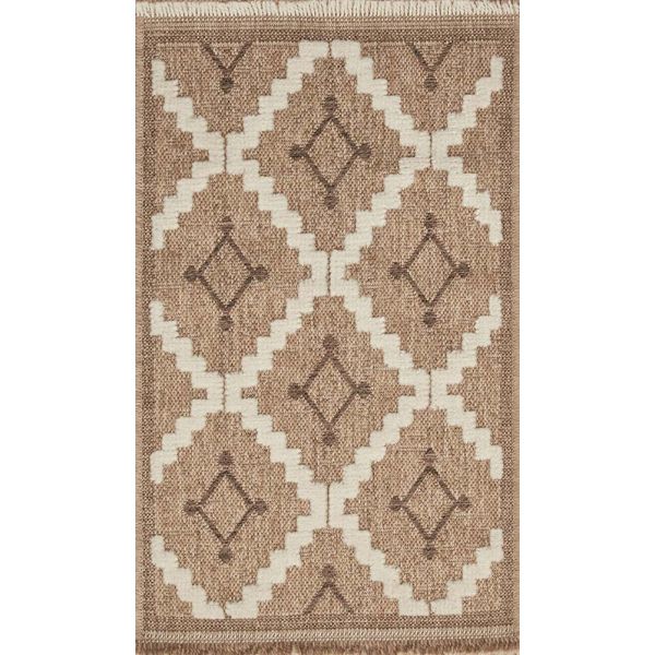 Tapis intérieur extérieur aspect jute marron Tijuana 9041 - NAZ-0740