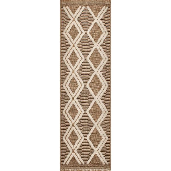 Tapis intérieur extérieur aspect jute marron Tijuana 9048 - 39,90