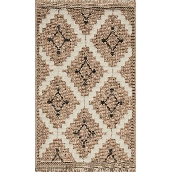 Tapis intérieur extérieur aspect jute noire Tijuana 9041 - NAZ-0729