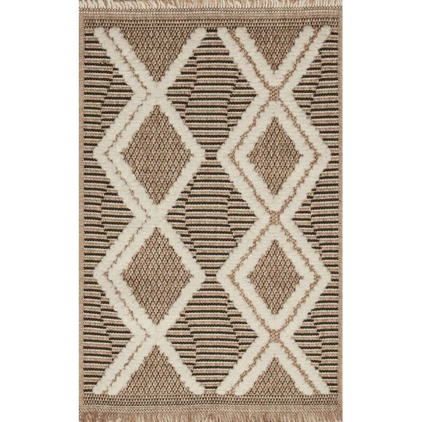 Tapis intérieur extérieur aspect jute noire Tijuana 9048 - NAZ-0750