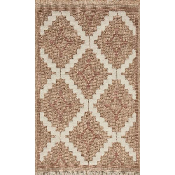 Tapis intérieur extérieur aspect jute terracota Tulum 9041 - NAZ-0412