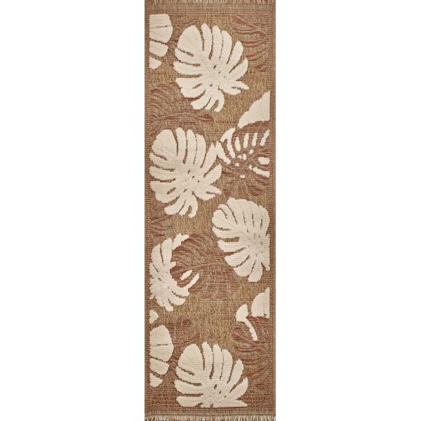 Tapis intérieur extérieur aspect jute terracotta Tijuana 9062 - 39,90