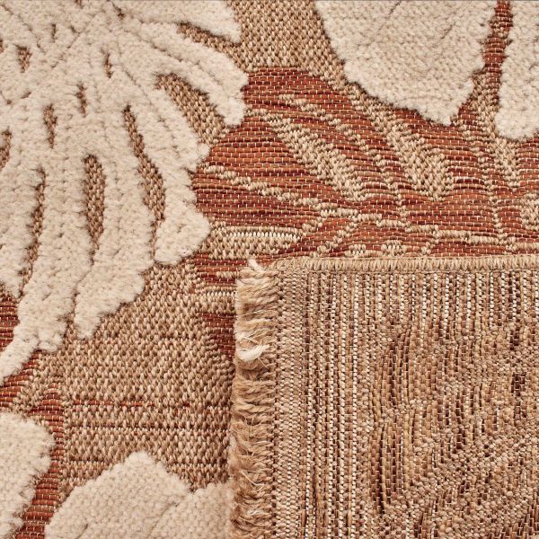 Tapis intérieur extérieur aspect jute terracotta Tijuana 9062 - 6