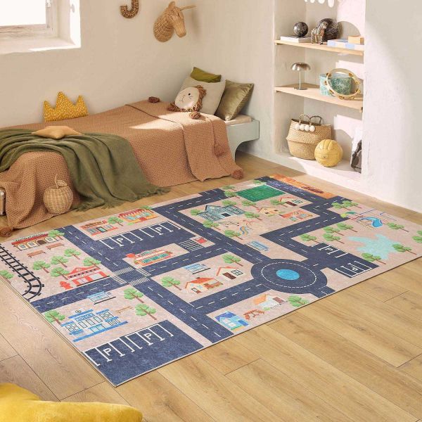 Tapis intérieur à poils courts Alix 738 beige - NAZ-0850