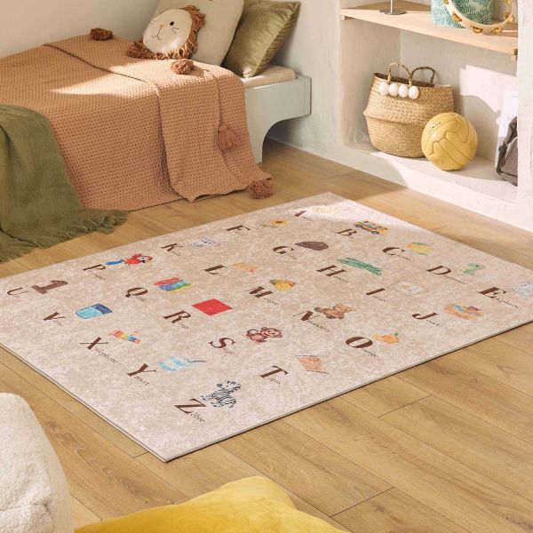 Tapis intérieur à poils courts Alix 736 beige - NAZ-0859