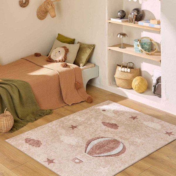 Tapis intérieur à poils courts Alix 734 beige - 