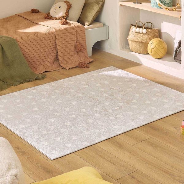 Tapis intérieur à poils courts Happy 735 beige - NAZ-0543