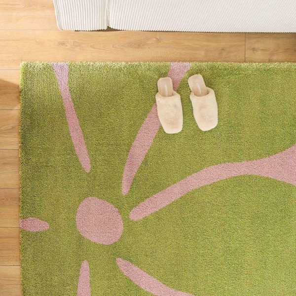 Tapis intérieur à poils longs Groovy 385 vert - 5