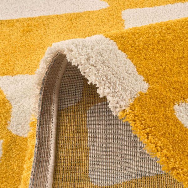 Tapis intérieur à poils longs Swing 383 jaune - 7