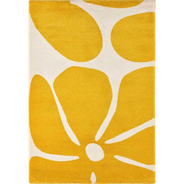 Tapis intérieur à poils longs Swing 385 jaune