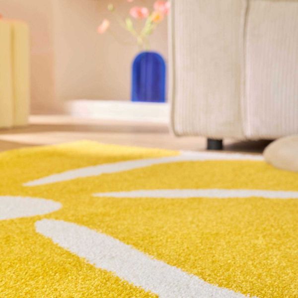 Tapis intérieur à poils longs Swing 385 jaune - 46,90