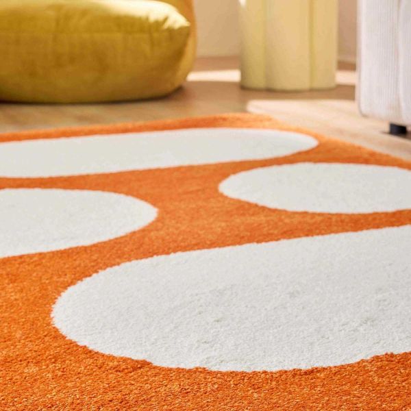 Tapis intérieur à poils longs Swing 381 orange - 5