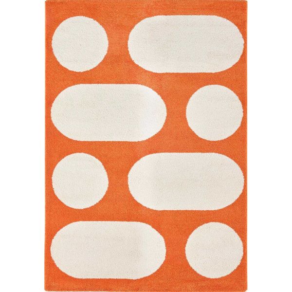 Tapis intérieur à poils longs Swing 381 orange