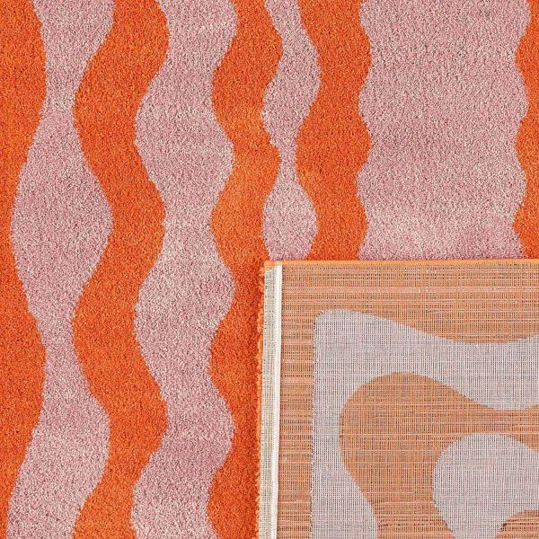 Tapis intérieur à poils longs Swing 382 orange - 5