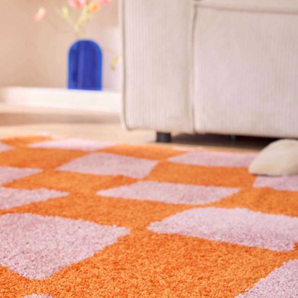 Tapis intérieur à poils longs Swing 383 orange - 46,90