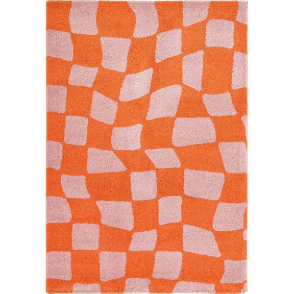 Tapis intérieur à poils longs Swing 383 orange