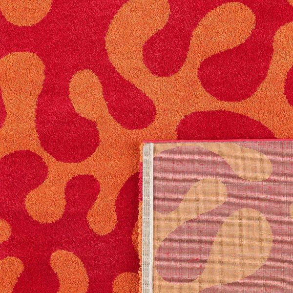 Tapis intérieur à poils longs Swing 384 rouge - 6