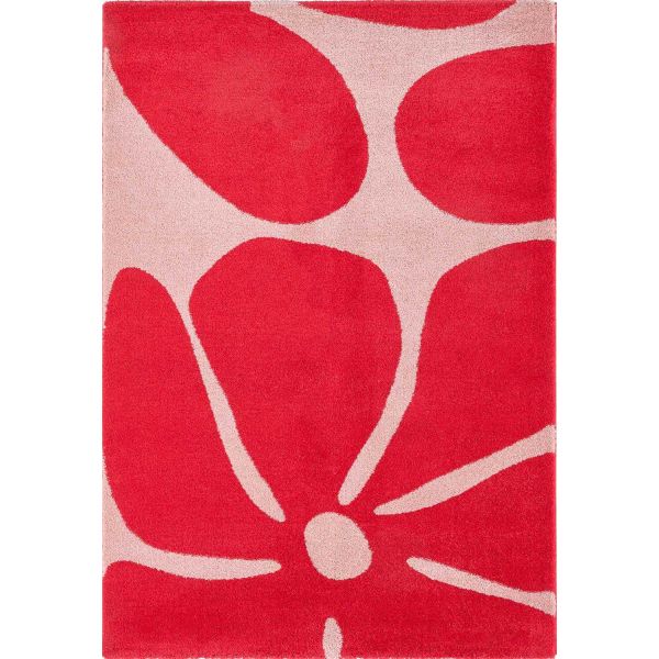 Tapis intérieur à poils longs Swing 385 rouge