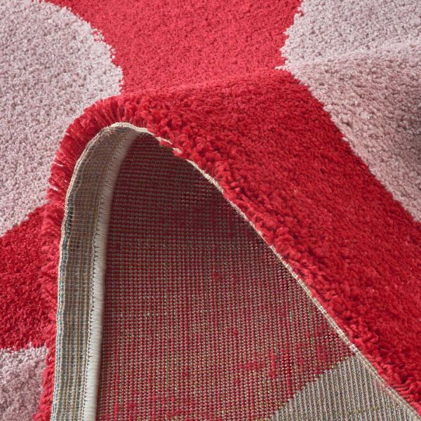 Tapis intérieur à poils longs Swing 381 rouge - 5