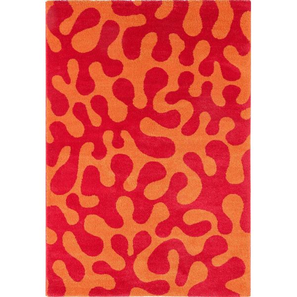 Tapis intérieur à poils longs Swing 384 rouge