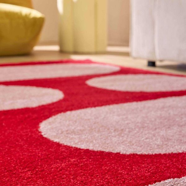 Tapis intérieur à poils longs Swing 381 rouge - 7