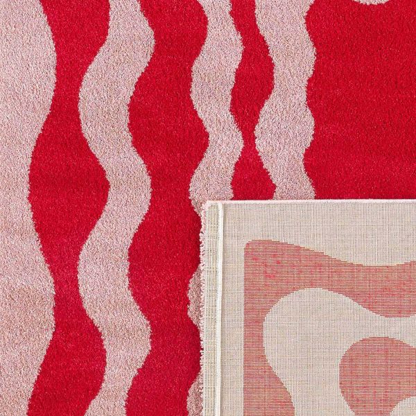 Tapis intérieur à poils longs Swing 382 rouge - 6