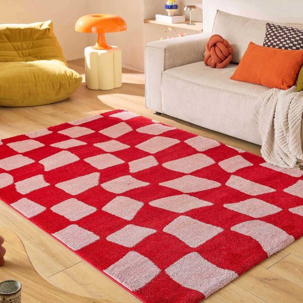 Tapis intérieur à poils longs Swing 383 rouge - NAZ-0794