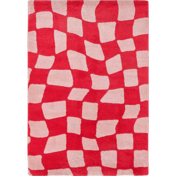 Tapis intérieur à poils longs Swing 383 rouge