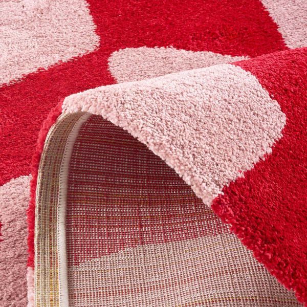 Tapis intérieur à poils longs Swing 383 rouge - 7