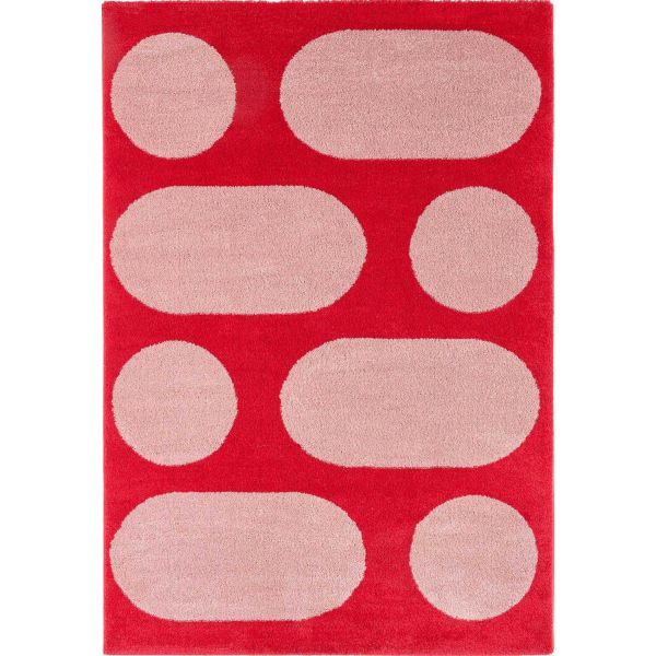 Tapis intérieur à poils longs Swing 381 rouge