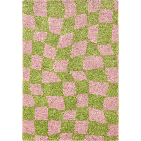 Tapis intérieur à poils longs Swing 383 vert