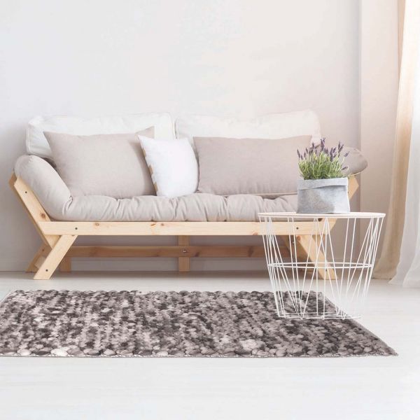 Tapis en polyester grosses mailles relief (200x140 cm)