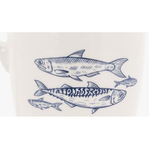 Vaisselle en porcelaine blanche Banc de Poissons - 5