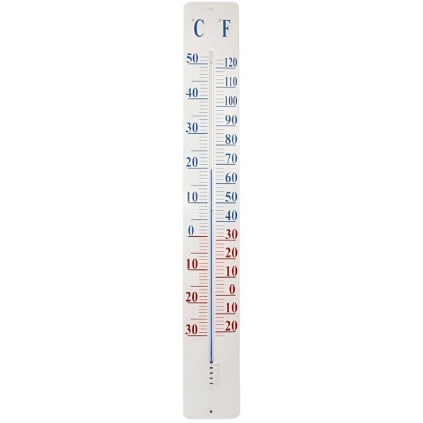 Thermomètre extérieur métal 90cm