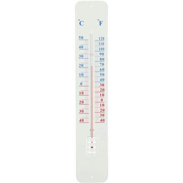 Thermomètre extérieur sur plaque métal 45cm