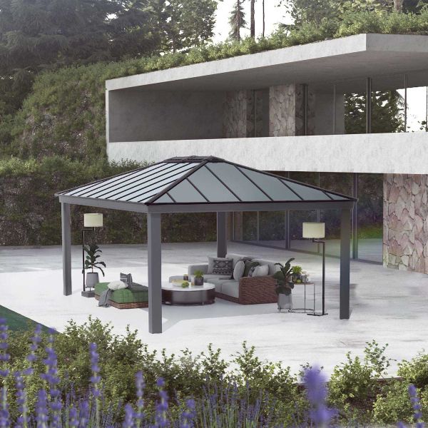 Tonnelle de jardin en aluminium et polycarbonate Dallas - Canopia by Palram