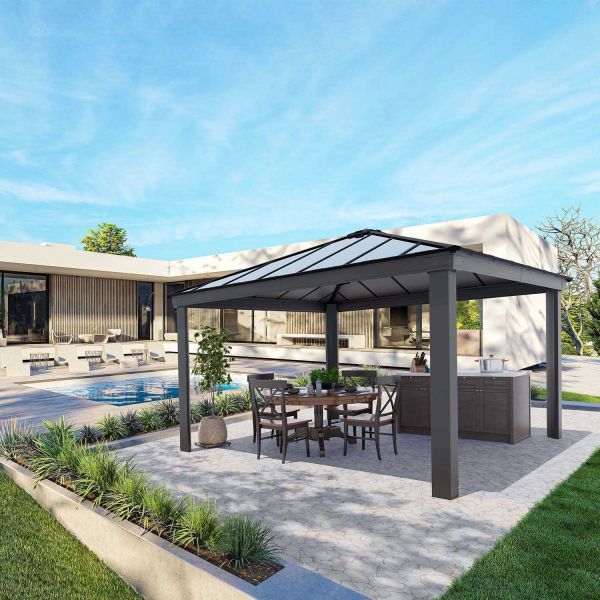 Tonnelle de jardin en aluminium et polycarbonate Dallas - Canopia by Palram