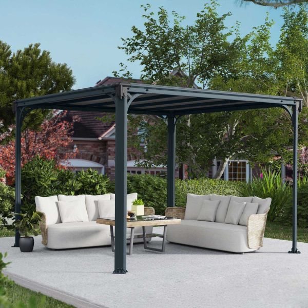 Tonnelle de jardin en aluminium et polycarbonate Milano - Canopia by Palram